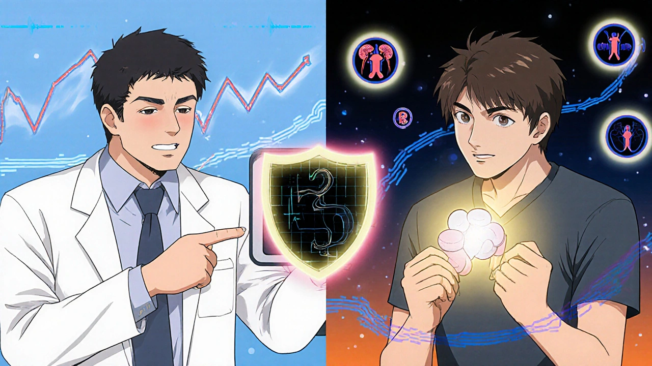 Patient transitioning from coughing with Aceon to smiling with losartan.